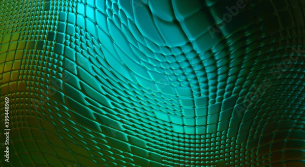 Obraz Abstract background. Colorful wavy design wallpaper. Creative graphic 2d illustration. Trendy fluid cover with dynamic shapes flow.