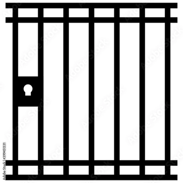 Obraz Criminal jail vector in solid design 