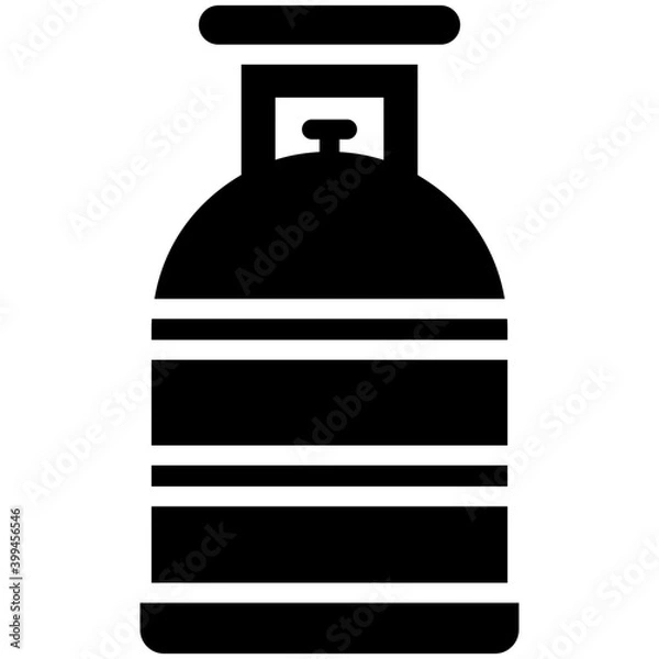 Fototapeta Gas tank icon in solid design 