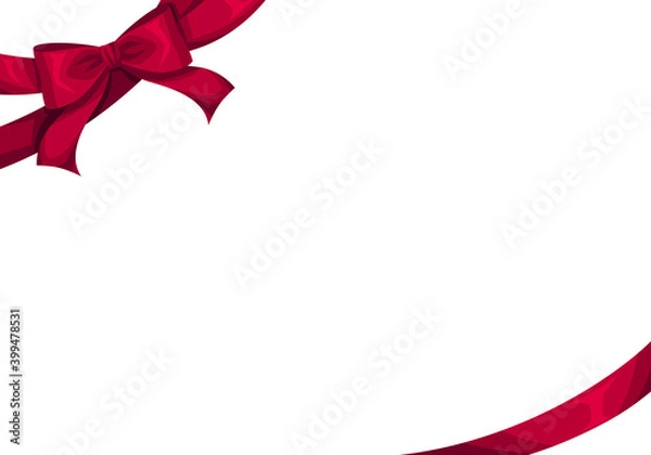 Fototapeta 赤いリボンのフレーム
