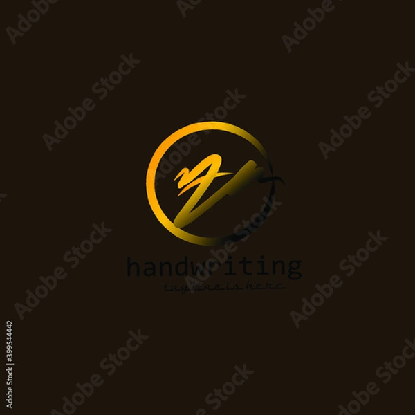 Fototapeta Za initial logo handwriting template vector