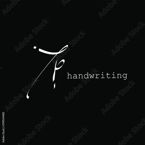 Fototapeta Yp initial logo handwriting template vector