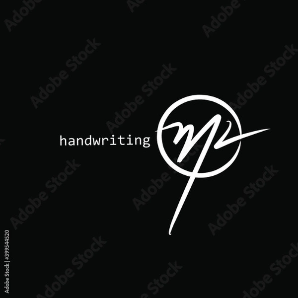 Fototapeta Hz initial logo handwriting template vector