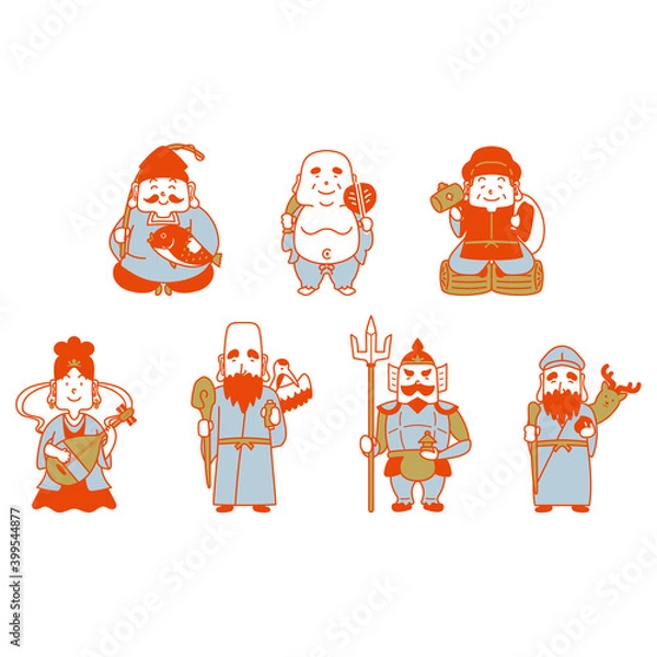 Obraz 七福神セット