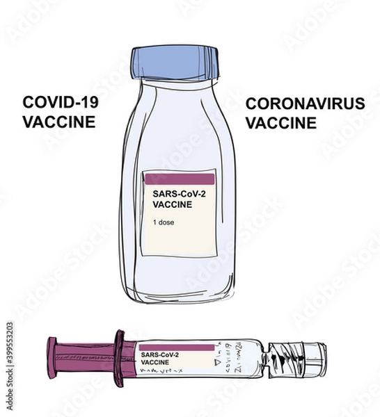 Obraz Coronavirus SARS-CoV-2 vaccine, covid-19