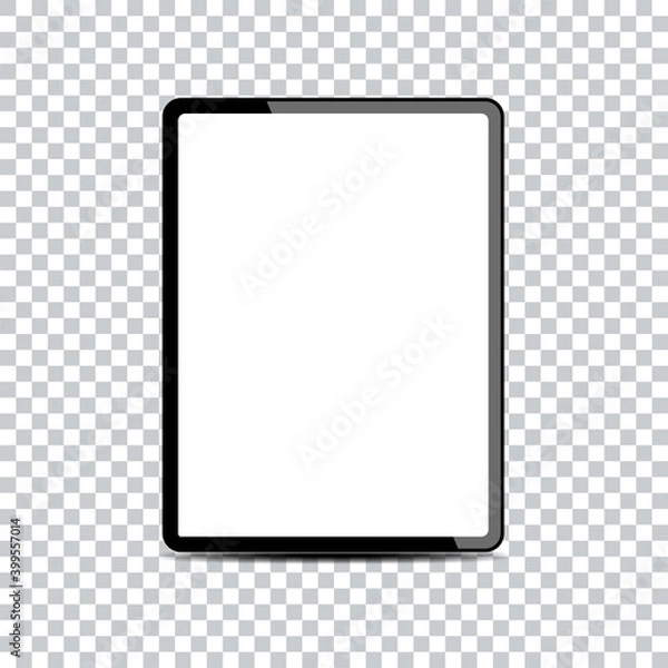 Obraz Realistic tablet PC computer with transparent screen. Vector Illustration.