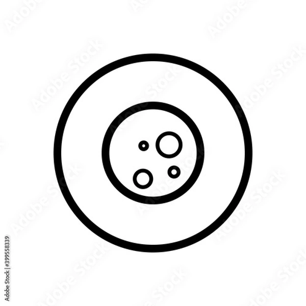 Fototapeta Moon phase. Full moon. Weather icon in a circle. Isolated vector illustration