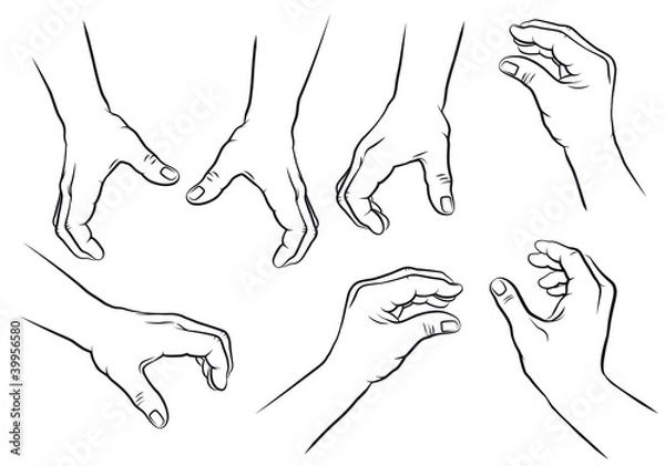 Obraz Greifende Hände, verschiedene