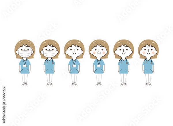 Fototapeta 女性：医療：看護師セット