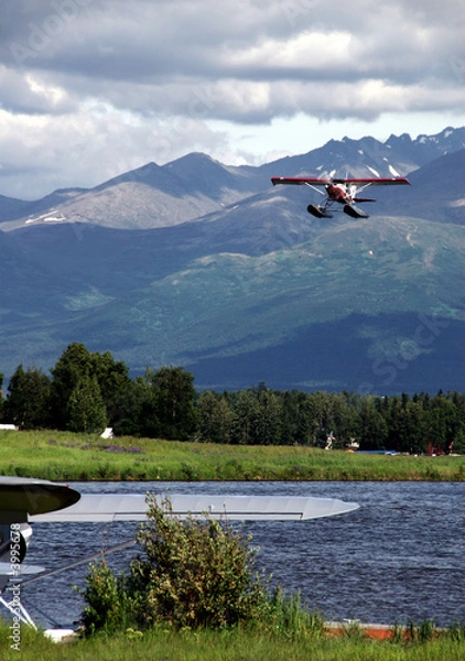 Obraz Red Floatplane Landing