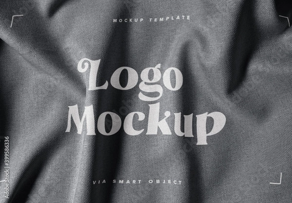 Fototapeta Close-Up Fabric Print Logo Mockup