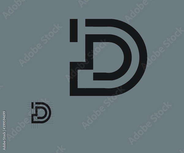 Fototapeta D type logo design