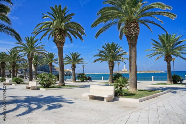 Fototapeta Vieste, View from the Piazza Kennedy, Puglia, Italy