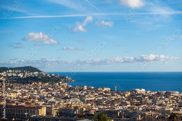 Fototapeta Vue sur Nice et la Méditerranée 