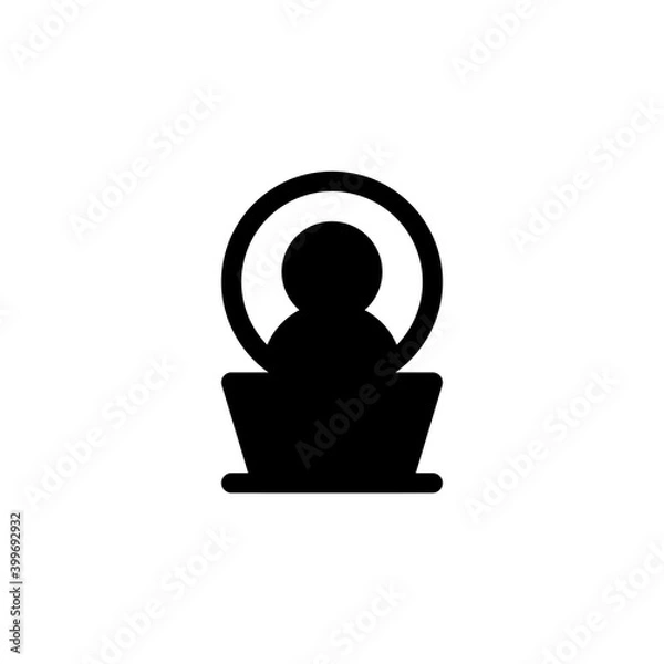 Fototapeta Account Student Learning Glyph Icon, Logo, and illustration Vector