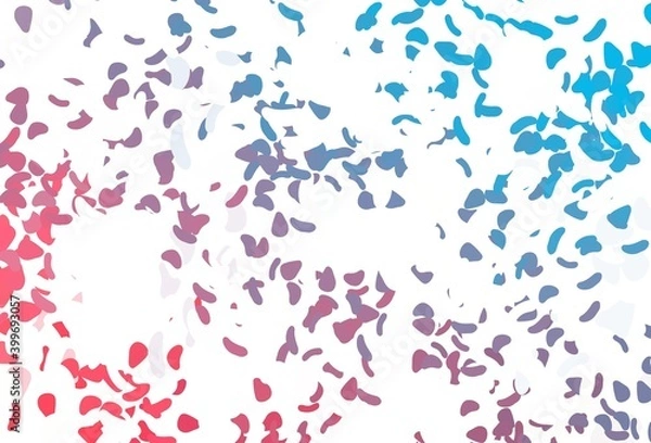 Fototapeta Light Blue, Red vector texture with random forms.