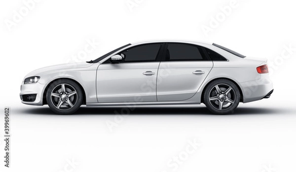 Obraz Biały samochód w studio