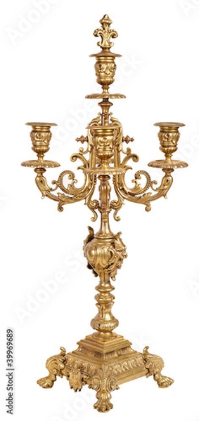 Obraz Antiquarian gilded candelabrum