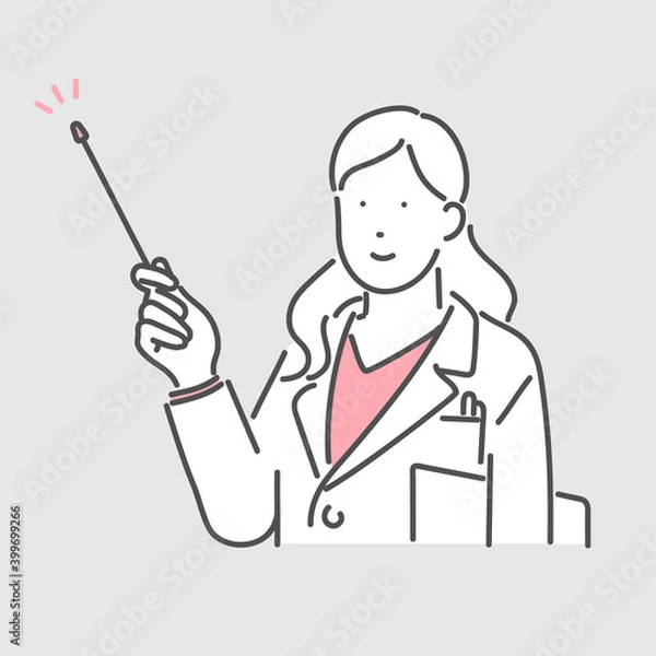 Obraz 患者に説明する医師のイラスト素材