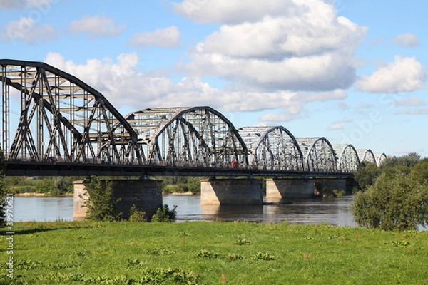 Obraz Vistula river bridge in Grudziadz, Poland