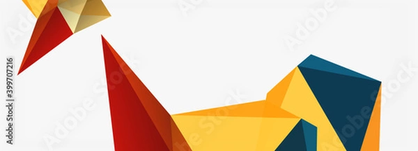 Fototapeta 3d mosaic abstract backgrounds, low poly shape geometric design