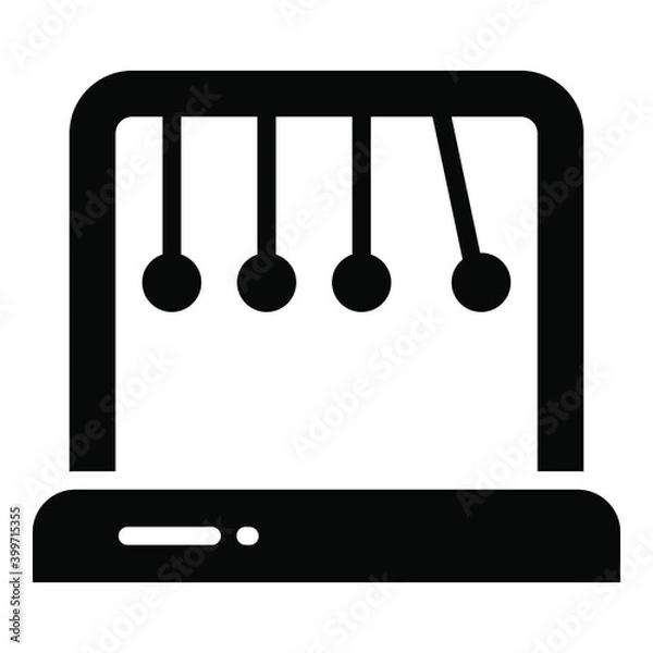 Obraz pendulum glyph icon, school and education icon