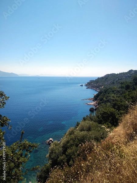 Obraz view of the sea and mountains, an Aegean region of Turkey