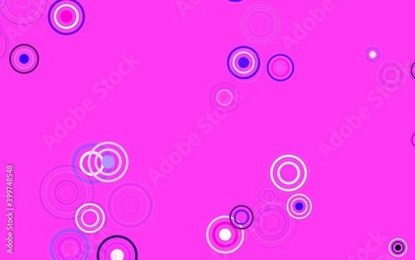 Obraz Light Purple, Pink vector pattern with spheres.