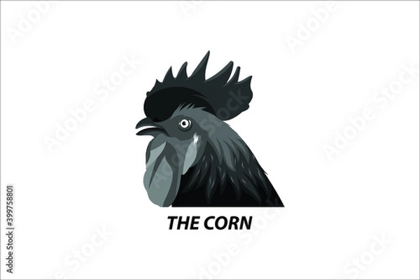 Obraz rooster head logo template illustration