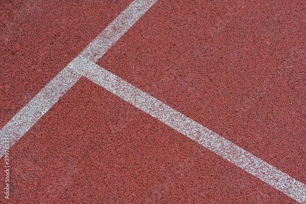 Fototapeta Red and white field lines