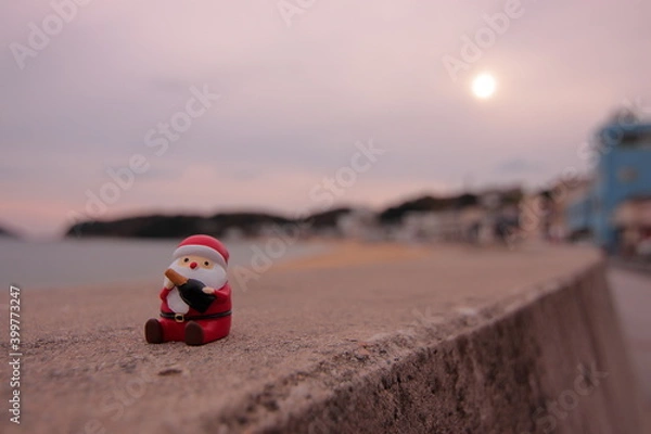 Obraz 浜辺のサンタ