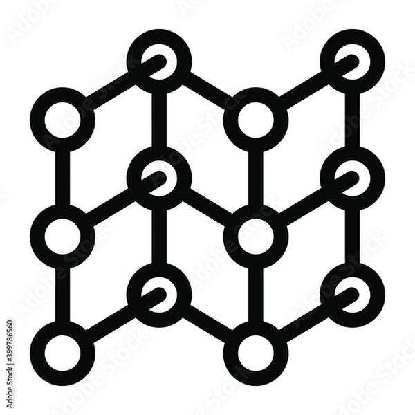 Fototapeta 
An icon of network nodes in editable solid design
