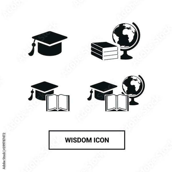 Fototapeta Vector image. General culture, wisdom or learning icon. Image of education and culture.