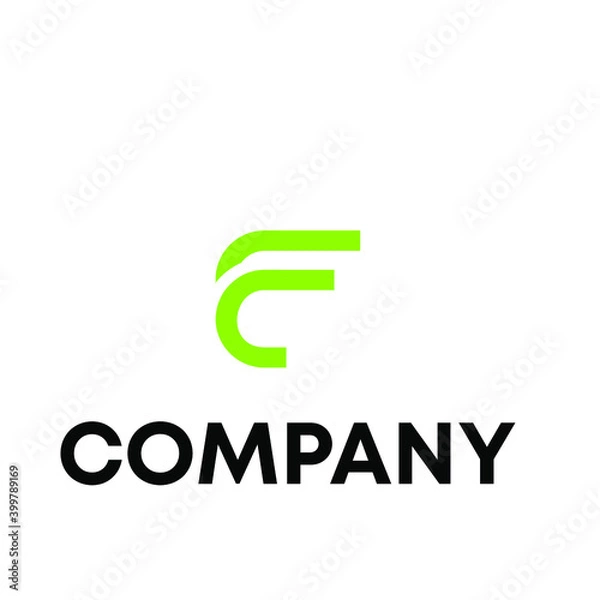 Fototapeta letter F logo