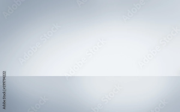 Obraz Silver blue grey polished reflective steel surface with background horizon.