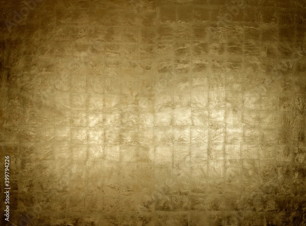 Obraz Luxurious burnished gold leaf surface on background panel