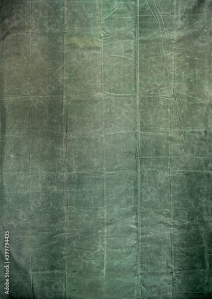 Obraz Worn and distressed army surplus green canvas tarp background