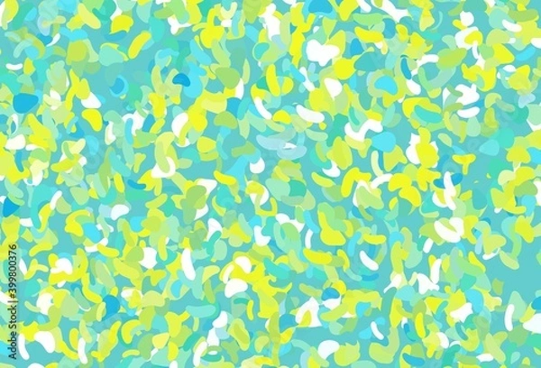 Fototapeta Light Blue, Yellow vector backdrop with abstract shapes.