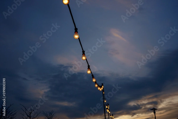 Obraz Lights at sunset