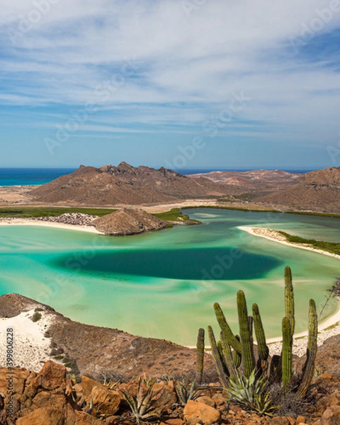 Fototapeta View of stunning bay in Baja California, Mexico