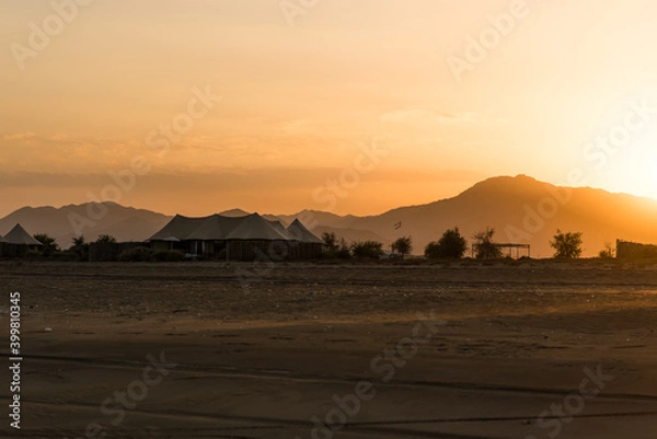 Obraz Beautiful sunset over the mountains