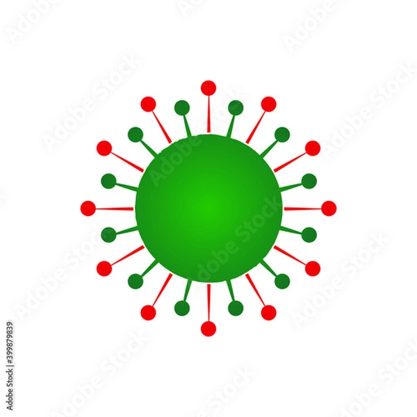 Obraz Abstract Colorful Logo ,Vector illustration, corona virus icon