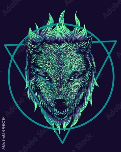 Obraz illustration wolf