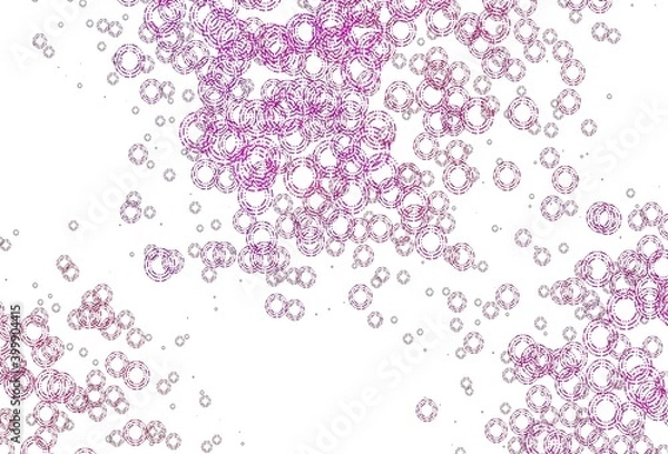 Fototapeta Light Purple vector template with circles.