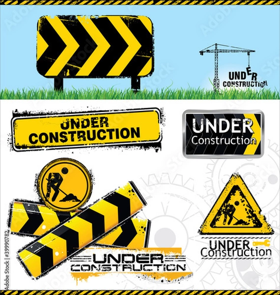 Obraz Under construction signs