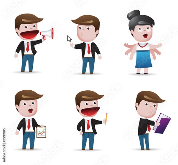 Fototapeta Characters Set