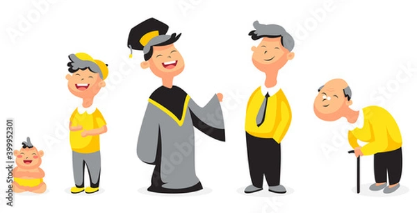 Obraz Set illustration people