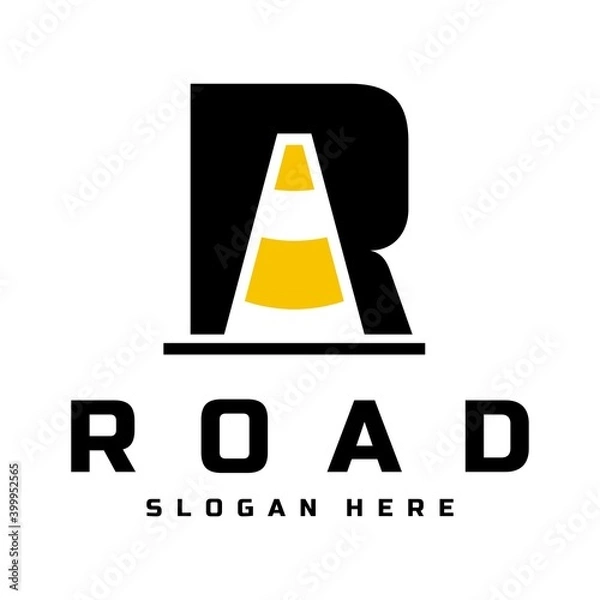 Fototapeta ROAD  LOGO DESIGN ICON VECTOR