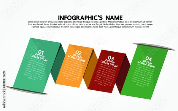 Fototapeta Timeline lable infographic template