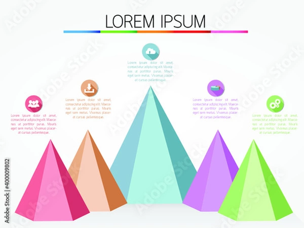 Fototapeta Cone infographic template